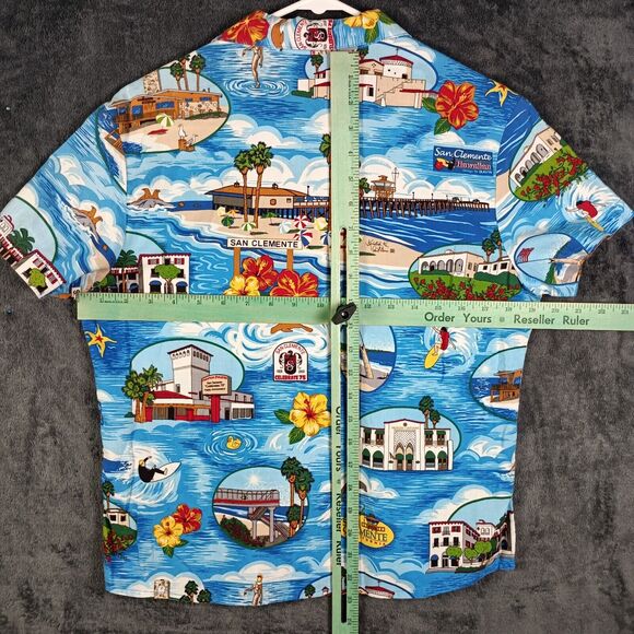 San Clemente City Hawaiian Shirt Youth Medium Blue Designs by Gavin - Picture 4 of 9